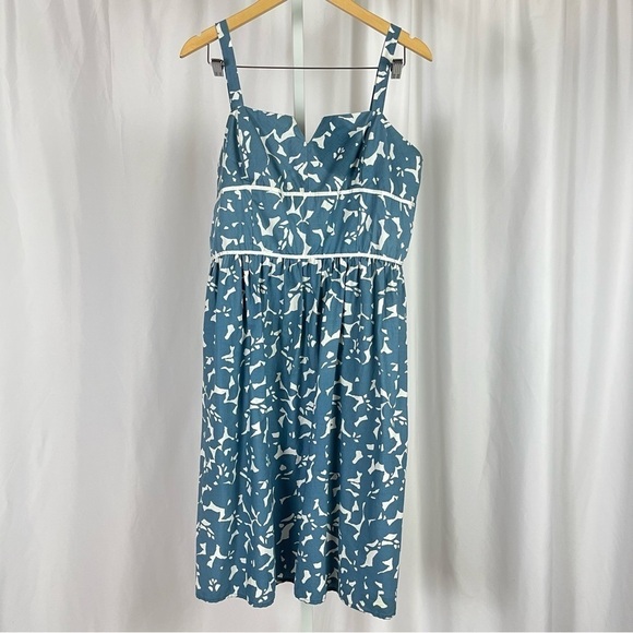 Madison Leigh Size 14 Floral Retro Square Neckline Dress Formal - Picture 1 of 12